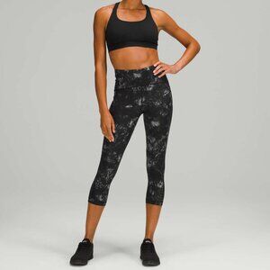 Lululemon Swift Speed High-Rise Crop 21" – Aquila Black Multi – Size 4